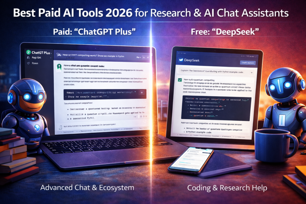 Best Paid AI Tools 2026 for research and AI chat assistants