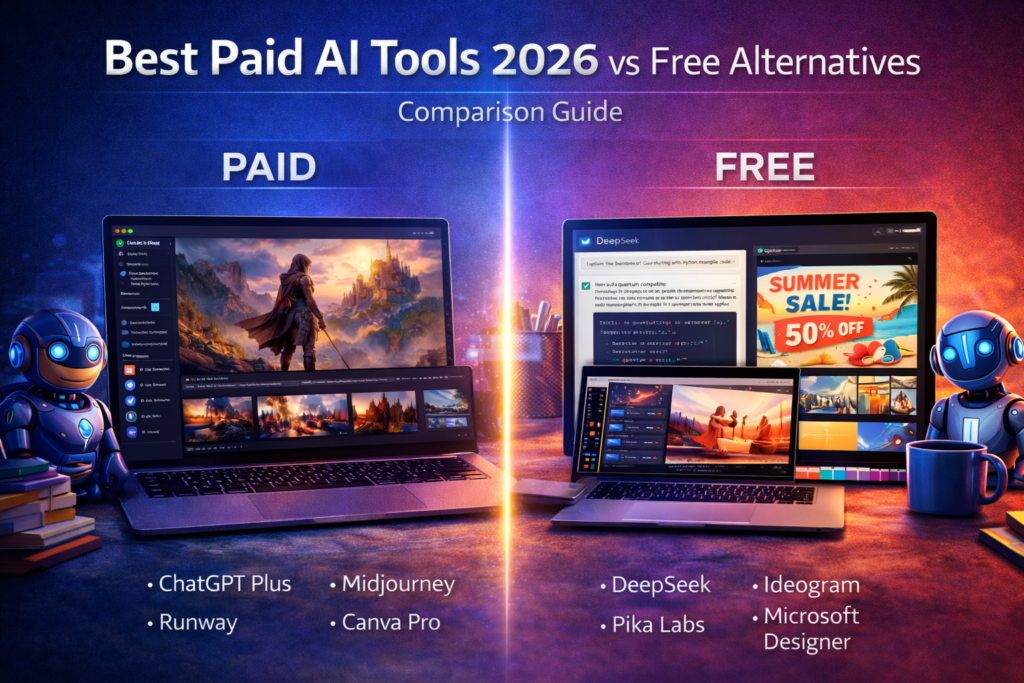 Best Paid AI Tools 2026 vs Free Alternatives