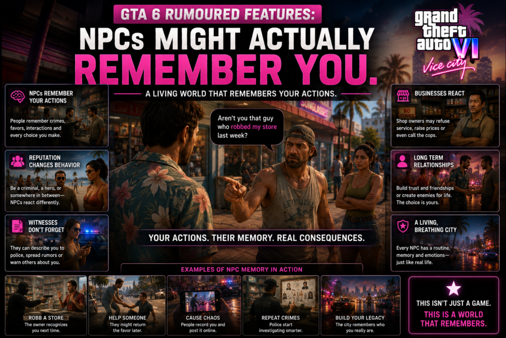 GTA 6 Rumored Features Npc will remember you