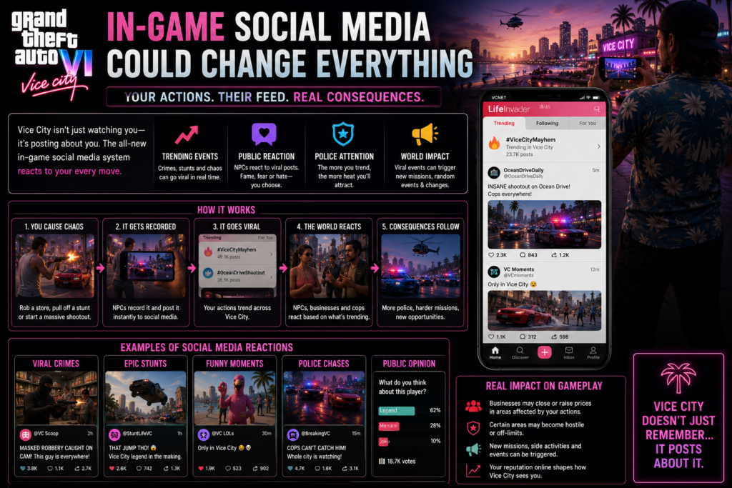 GTA 6 Rumored Features Socila Media