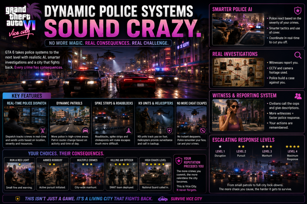 GTA 6 Rumored Features Dyanmic Police System