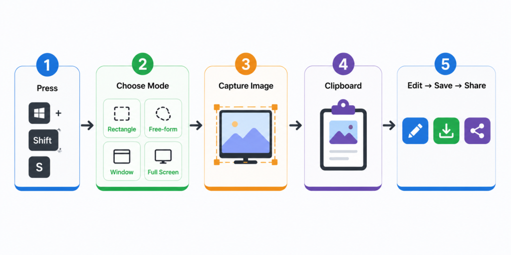 How to Take Screenshot in Laptop sniping tool modes 